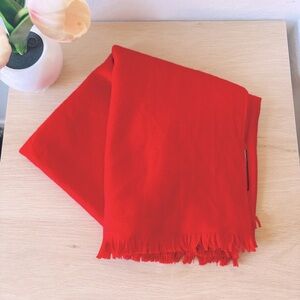 Amicale Vibrant Red‎ Travel Wrap Fringed Scarf Cashmere Fall